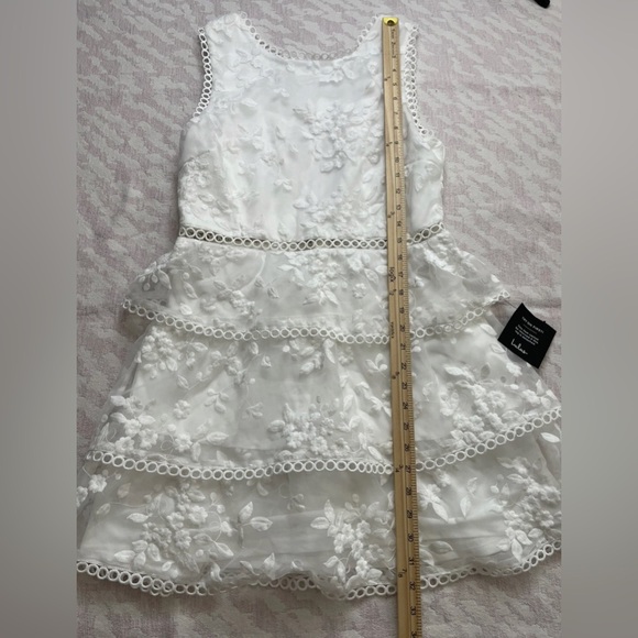 Lulu's Look So Sweet White Floral Embroidered mini Dress Backless Lace Dress - Picture 7 of 12